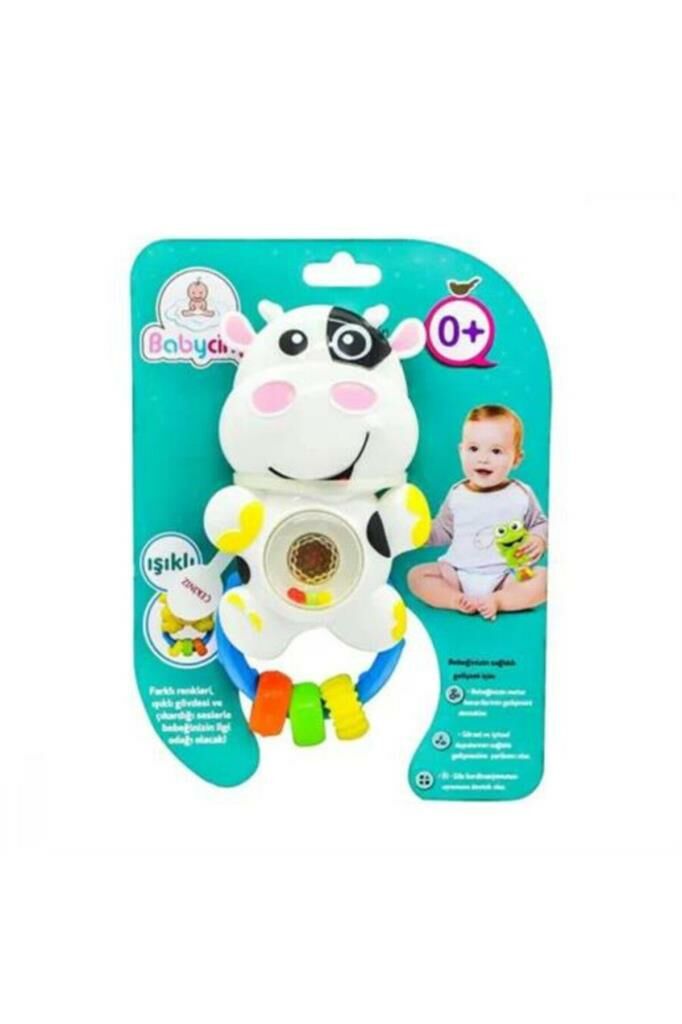 Babycim Neşeli Sesli Pilli İnek Çıngırak