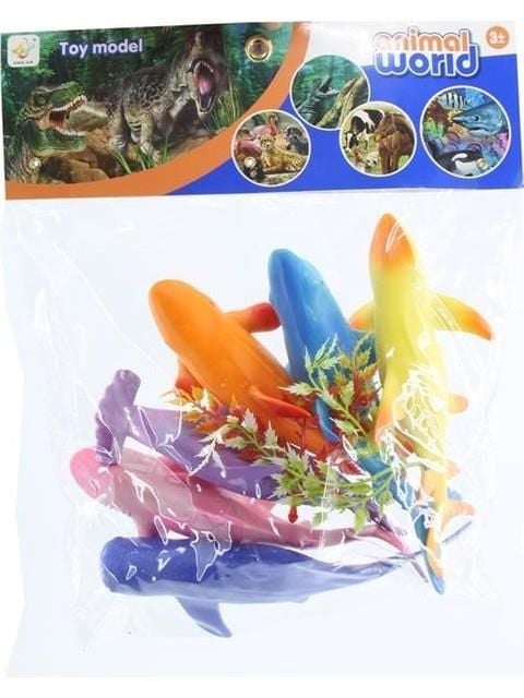 Pvc 6lı Büyük Boy Renkli Köpek Balıkları