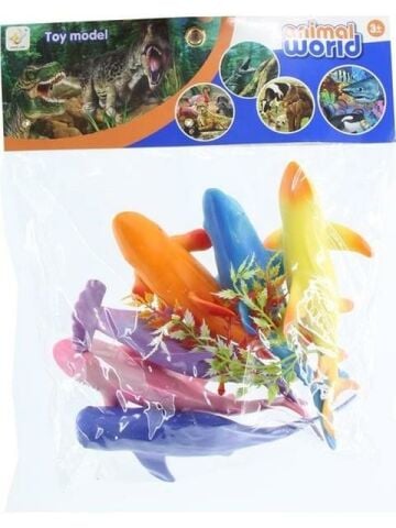 Pvc 6lı Büyük Boy Renkli Köpek Balıkları