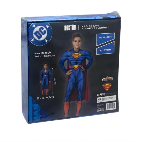 Oceanfour Oyuncak Superman Kaslı Kostum 5-6 Yaş