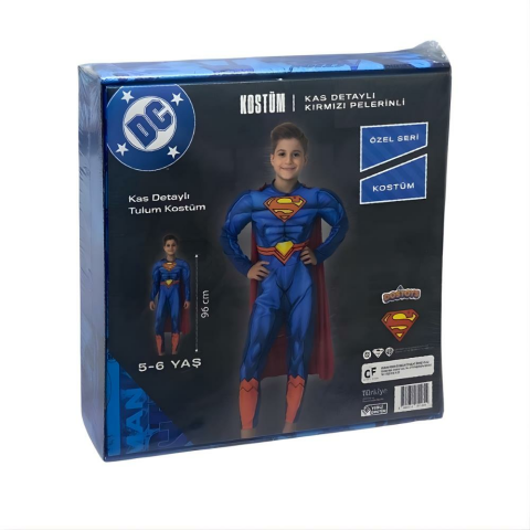 Oceanfour Oyuncak Superman Kaslı Kostum 5-6 Yaş