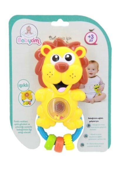 Babycim Neşeli Sesli Pilli Aslan Çıngırak