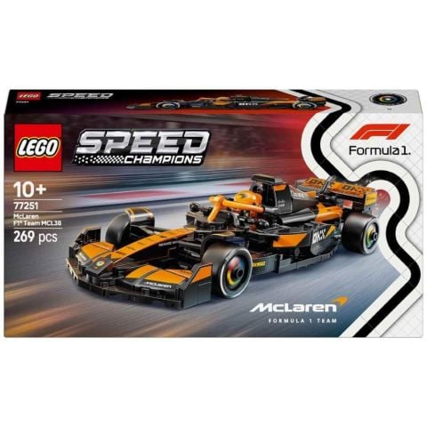 LEGO Speed Champions McLaren F1 Team MCL38 Yarış Arabası 77251 - 10 Yaş ve Üzeri Çocuklar için Yaratıcı Oyuncak Yapım Seti (269 Parça)