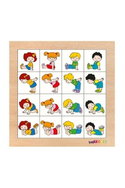 Aynı Duruşları Eşleştirelim Ahşap Puzzle