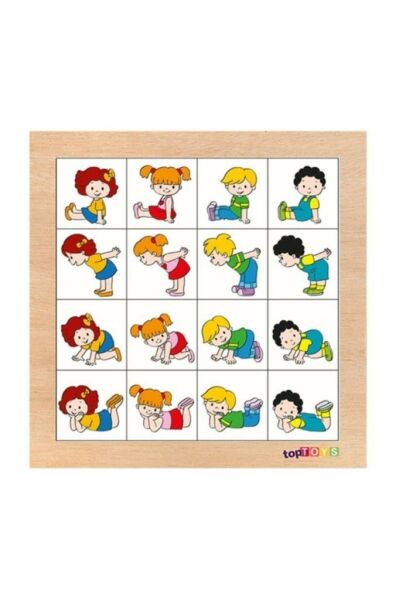 Aynı Duruşları Eşleştirelim Ahşap Puzzle