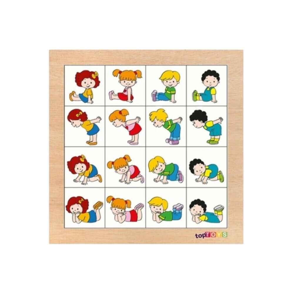 Aynı Duruşları Eşleştirelim Ahşap Puzzle