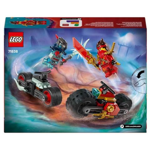 LEGO NINJAGO Kai’nin Motosiklet Hız Yarışı 71838 - 6 Yaş ve Üzeri Çocuklar için 2 Ninja Motosikleti ve 2 Mini Figür İçeren Yaratıcı Oyuncak Yapım Seti (79 Parça)