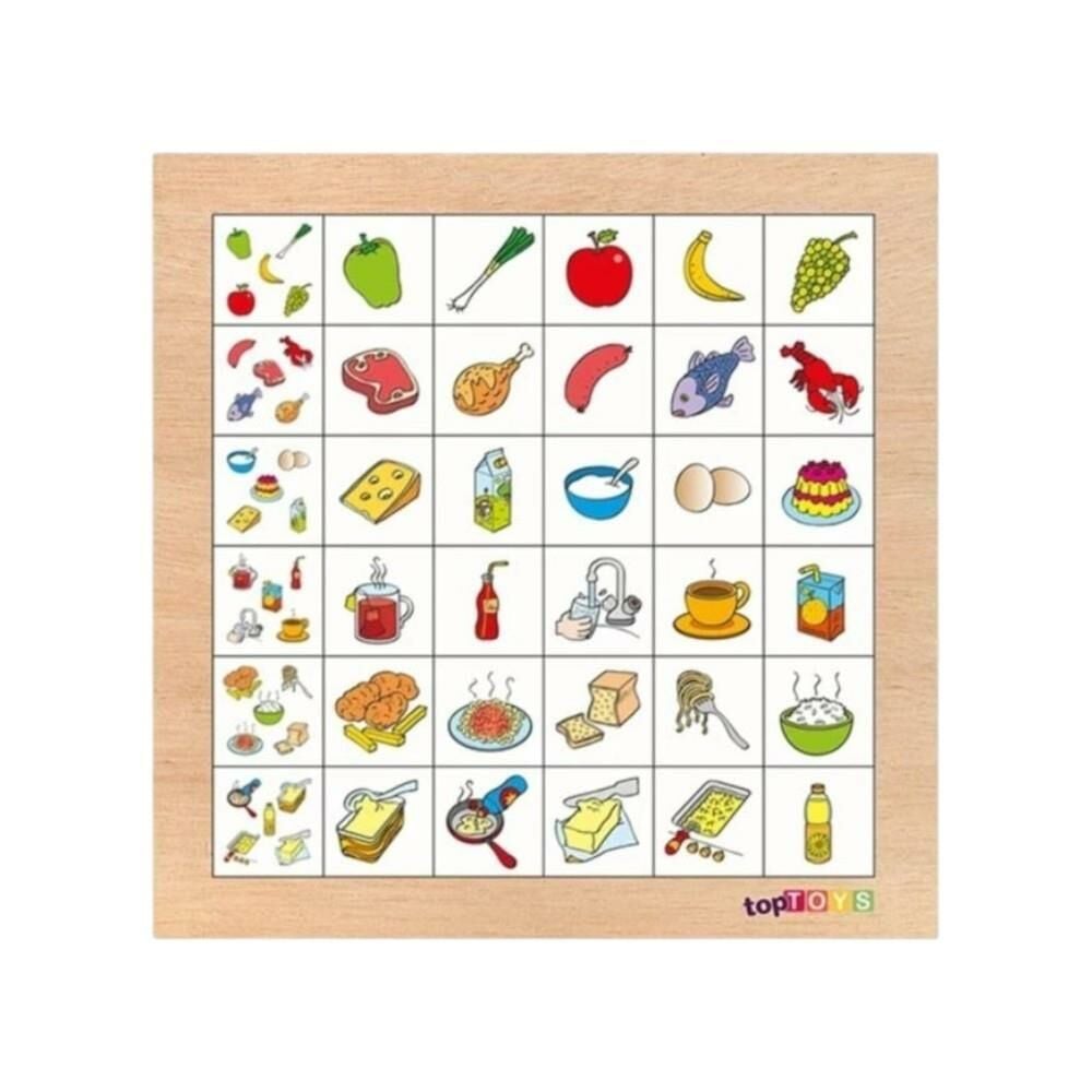 Resimdekileri Bul Yiyecekler Ahşap Puzzle
