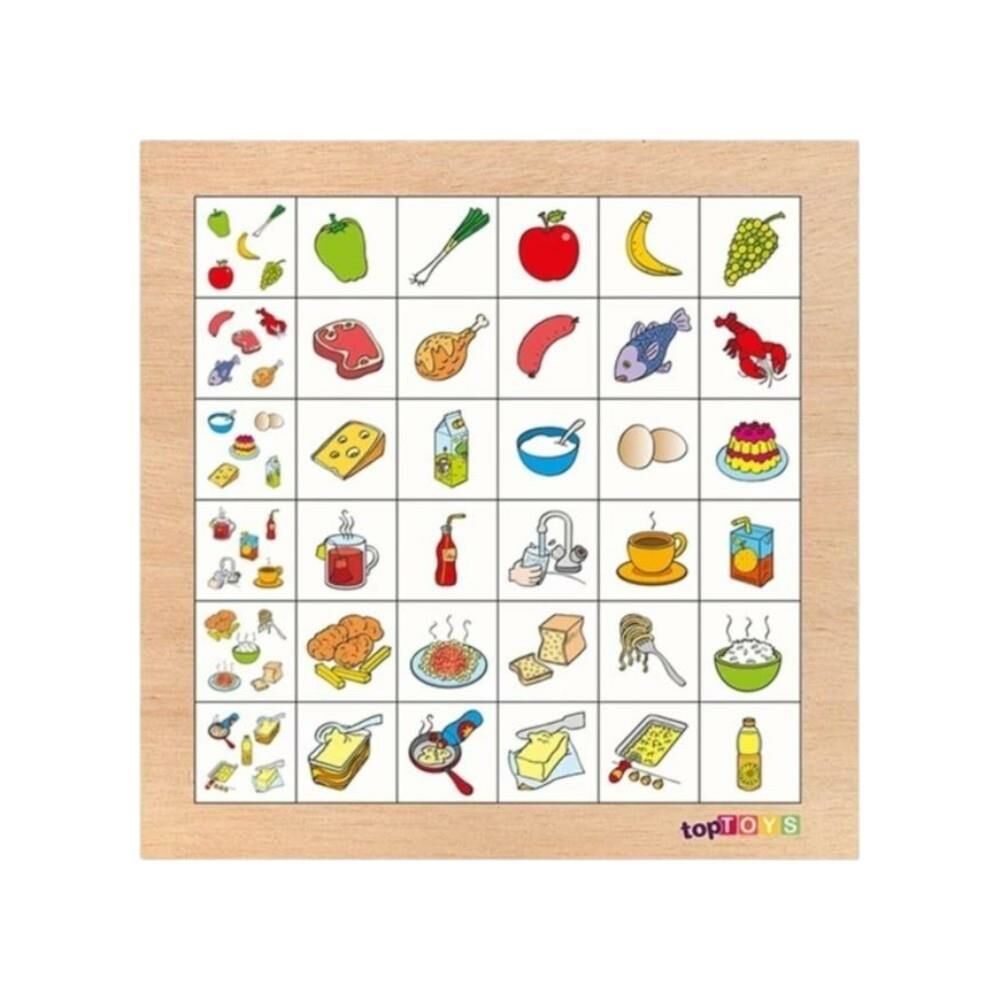 Resimdekileri Bul Yiyecekler Ahşap Puzzle
