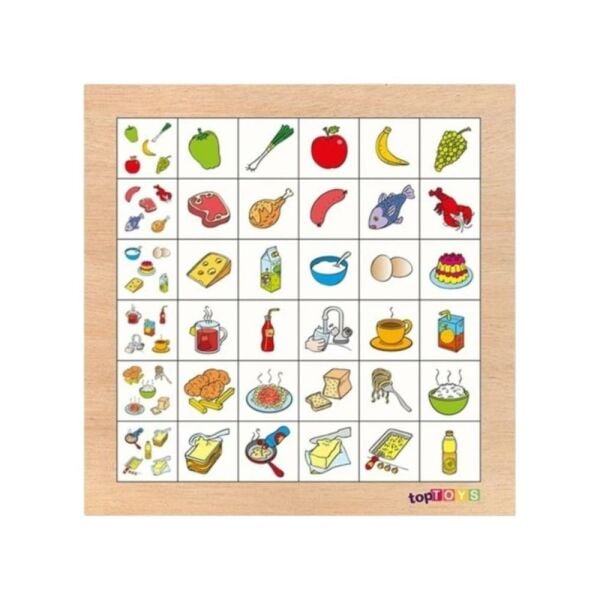 Resimdekileri Bul Yiyecekler Ahşap Puzzle