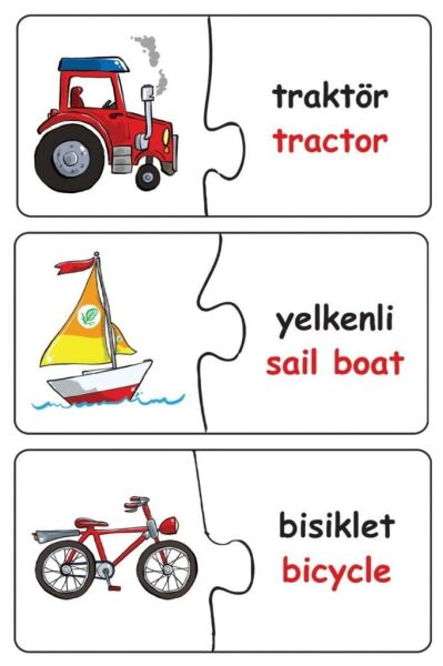 Eşleştir Mukavva Puzzle Taşıtlar