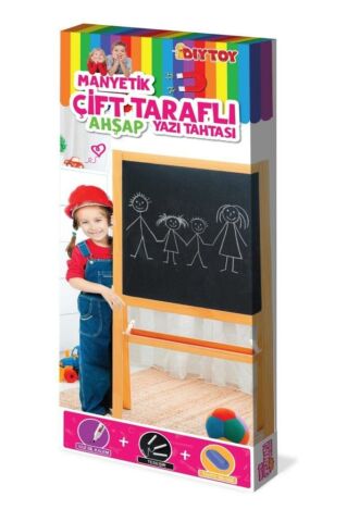 DIYTOY Ahşap Yazı Tahtası Manyetik Özellikli Çift Taraflı