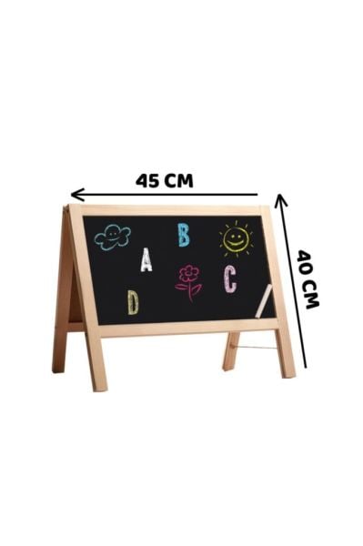 Masaüstü Manyetik Çift Taraflı Ahşap Yazı Tahtası