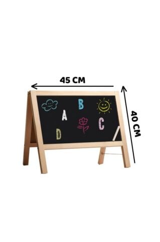 Masaüstü Manyetik Çift Taraflı Ahşap Yazı Tahtası