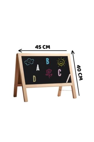 Masaüstü Manyetik Çift Taraflı Ahşap Yazı Tahtası