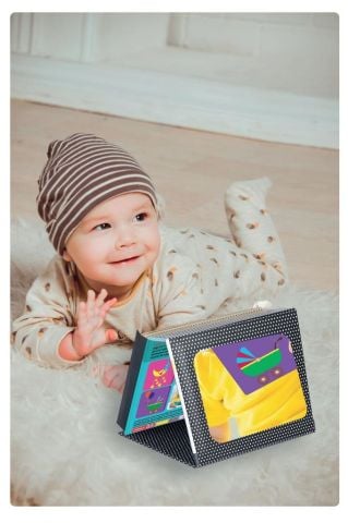 Tummy Time Aynalı Zeka Kartları-eğitici Kartlar