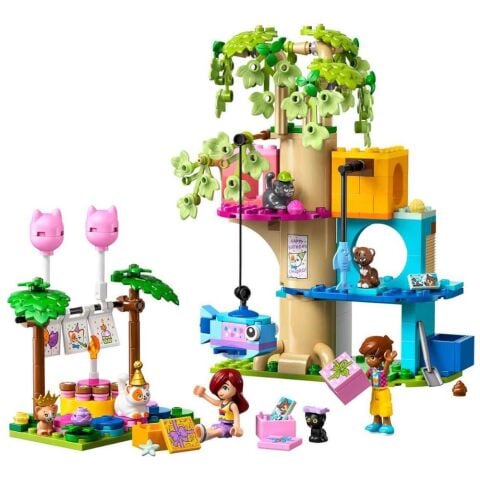 LEGO Friends Kedi Doğum Günü Partisi ve Ağaç Ev 42666 - 6 Yaş ve Üzeri Çocuklar için Yaratıcı Oyuncak Yapım Seti (321 Parça)