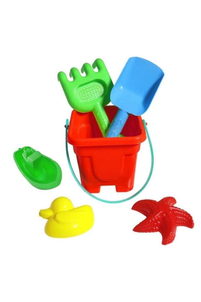 Kova Kürek Tırmık Kalıplar Ve Minik Tekne Deniz Plaj Oyun Seti