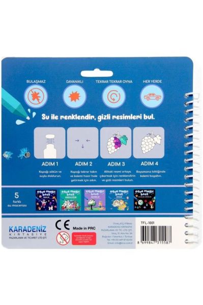 Lino Aqua Magic Book Kıtalar (sihirli Boyama Kitabı)