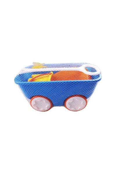 VAGON PLAJ SETİ 6 PARÇA DENİZ HAVUZ SU OYUNCAĞI GEMİ KOVA TURKUAZ SEA TOYS