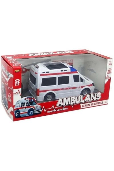 Uzaktan Kumandalı Full Fonksiyon 112 Ambulans Araba