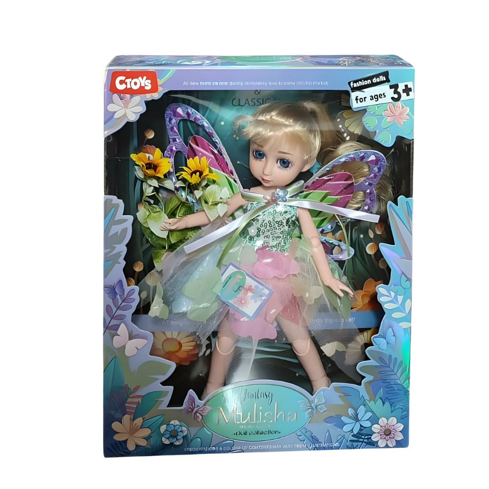 Çiçek Aksesuarlı Bebek 12 İnç