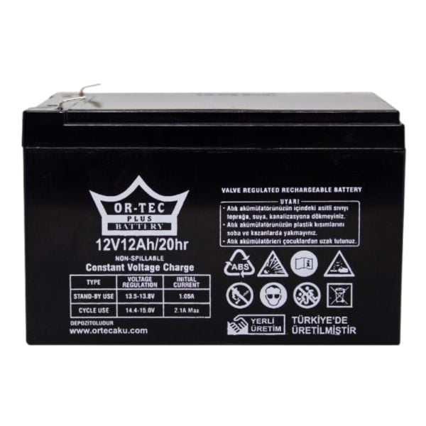 Ortec 12V 12 Ah Akü