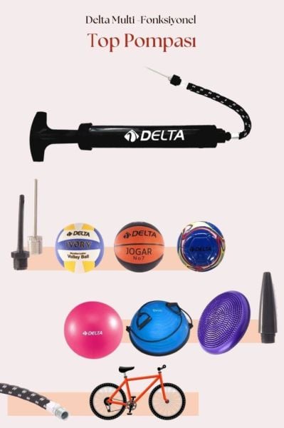 Top Pompası Futbol Basketbol Voleybol Hentbol Pilates Ve Bosu Topu Denge Diski Şişirme Pompası