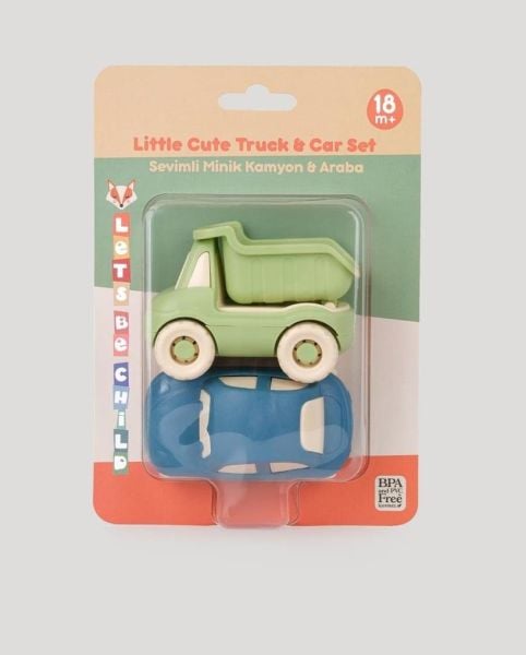 LC Sevimli Minik Taşıtlar Kamyon ve Araba-Yeşil-Turkuaz