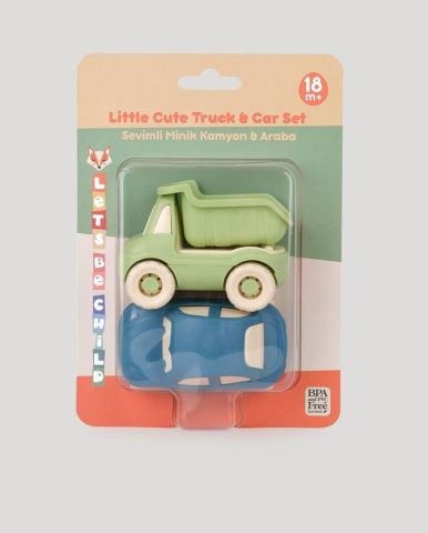LC Sevimli Minik Taşıtlar Kamyon ve Araba-Yeşil-Turkuaz