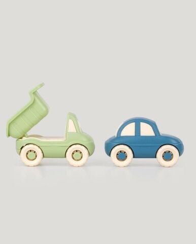 LC Sevimli Minik Taşıtlar Kamyon ve Araba-Yeşil-Turkuaz