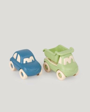LC Sevimli Minik Taşıtlar Kamyon ve Araba-Yeşil-Turkuaz