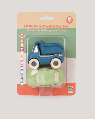 LC Sevimli Minik Taşıtlar Kamyon ve Araba-Yeşil-Turkuaz