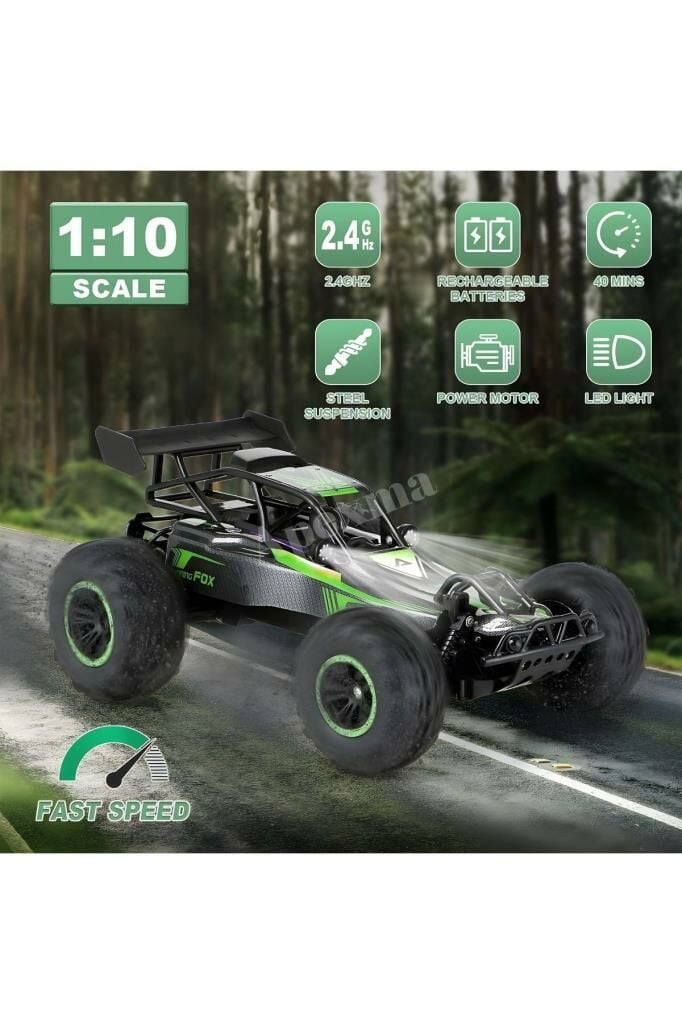 Yeni 1:10 Yüksek Hızlı Uzaktan Kumanda Araba 2.4g Tırmanma Sürüklenme Yarış Işıkları Yüksek Hızlı