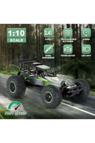 Yeni 1:10 Yüksek Hızlı Uzaktan Kumanda Araba 2.4g Tırmanma Sürüklenme Yarış Işıkları Yüksek Hızlı