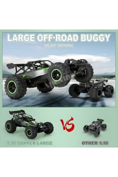 Yeni 1:10 Yüksek Hızlı Uzaktan Kumanda Araba 2.4g Tırmanma Sürüklenme Yarış Işıkları Yüksek Hızlı