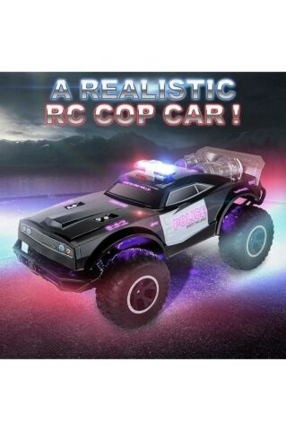 1:8 Şarj Edilebilen Uzaktan Kumandalı Işıklı Polis Hız Arabası