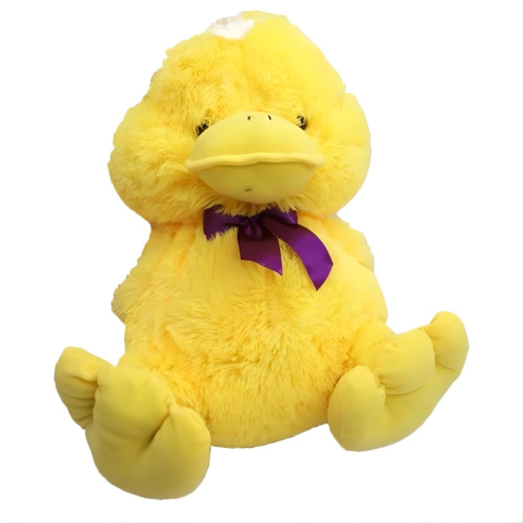 Halley Büyük Kocaman Oturan Peluş Ördek Kurdelalı 50 Cm