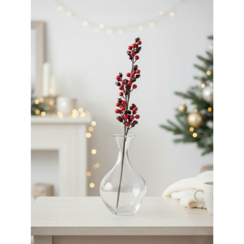 Yılbaşı Dekoru Kokina Berry Yapay Dal Kırmızı - Bordo 70 cm