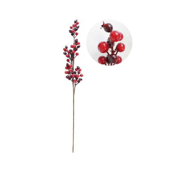 Yılbaşı Dekoru Kokina Berry Yapay Dal Kırmızı - Bordo 70 cm