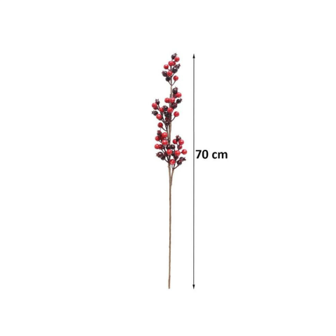 Yılbaşı Dekoru Kokina Berry Yapay Dal Kırmızı - Bordo 70 cm