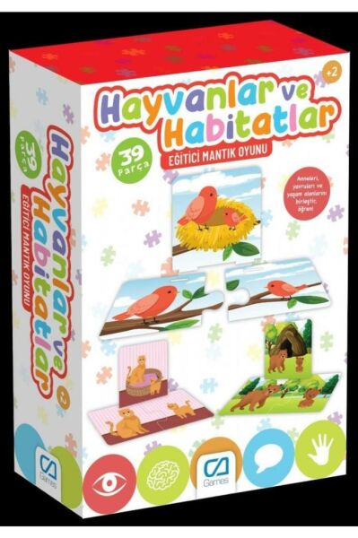 Eğitici Ve Öğretici Hayvanlar Ve Habitatlar 39 Parça Mantık Oyunu