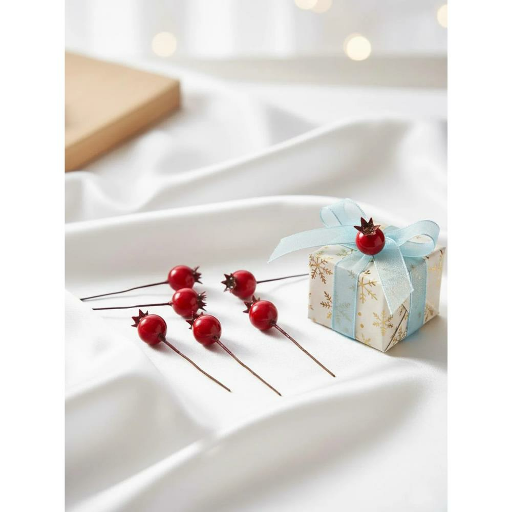 Yılbaşı Ağacı Süsleri Telli Mini Kokina Berry Dekoratif Çam Ağaç Süsü