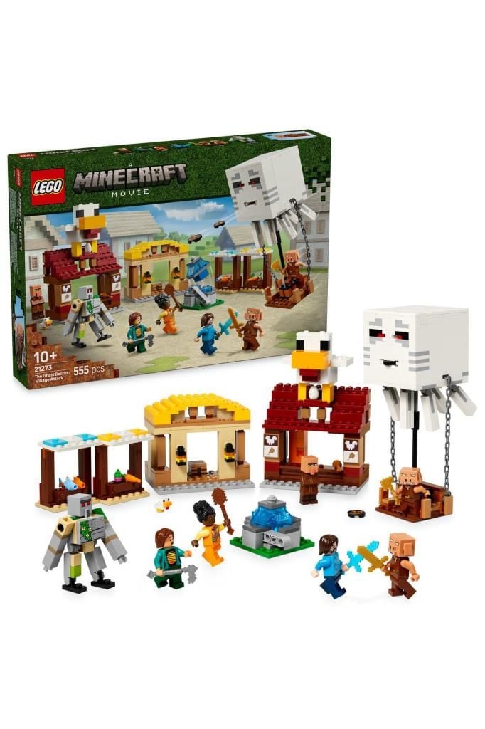 LEGO ® Minecraft® Hortlak Balon Köy Saldırısı 21273 - 10+ Yaratıcı Oyuncak Yapım Seti (555 Parça)