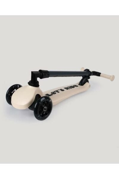 LC Let's Ride Two Işıklı Katlanabilir 3 Tekerlekli Scooter Bej