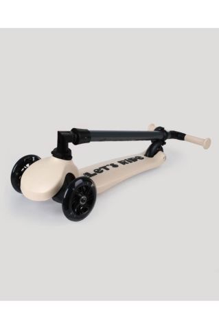 LC Let's Ride Two Işıklı Katlanabilir 3 Tekerlekli Scooter Bej