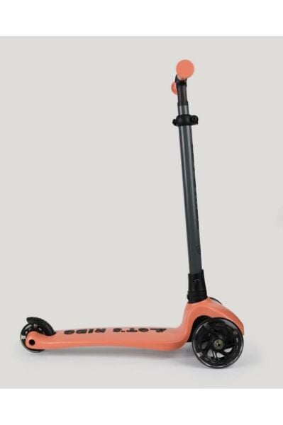 Let's Ride Two Işıklı Katlanabilir 3 Tekerlekli Scooter Somon