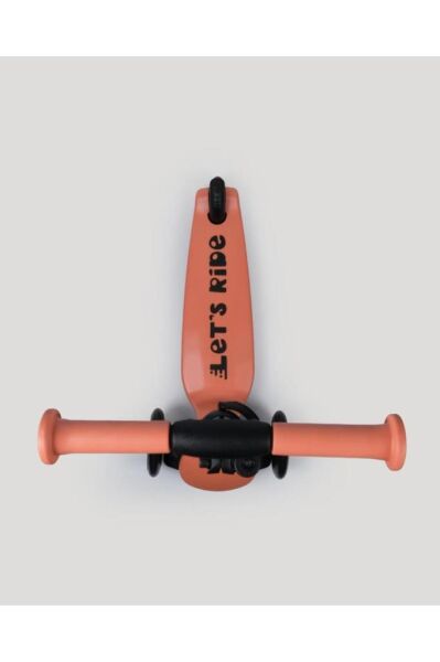 Let's Ride Two Işıklı Katlanabilir 3 Tekerlekli Scooter Somon