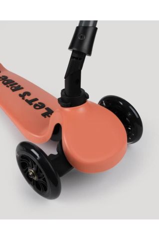 LC Let's Ride Two Işıklı Katlanabilir 3 Tekerlekli Scooter Somon