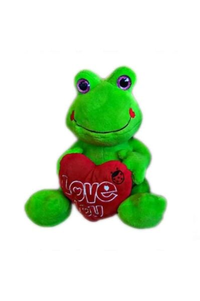 Peluş Kalpli Kurbağa 45 cm